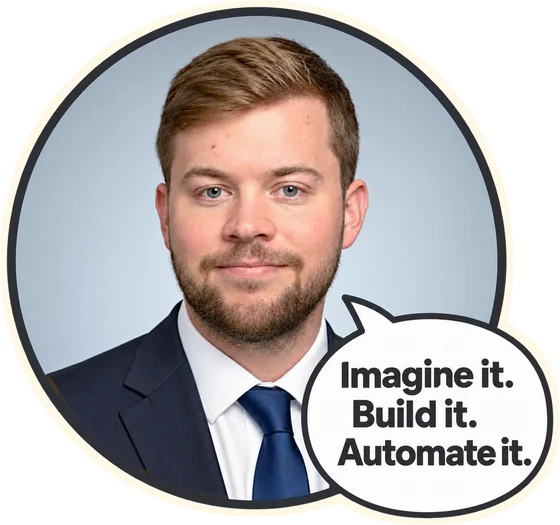 Dylan Summerville, saying: Imagine it. Build it. Automate it.